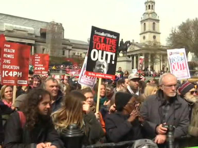 Лондон митингует против Кэмерона и жесткой экономии