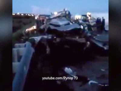 Семь автомобилей столкнулись под Ульяновском: один погибший, трое пострадавших