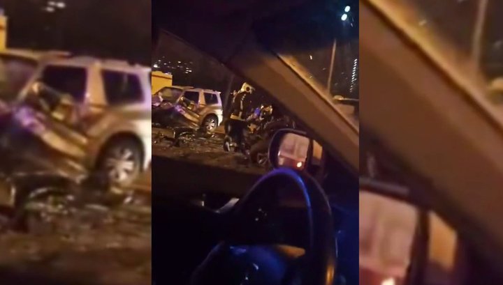 Четыре человека пострадали в массовом ДТП на Кутузовском проспекте