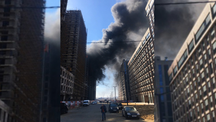 В жилом комплексе "Зиларт" вспыхнул пожар