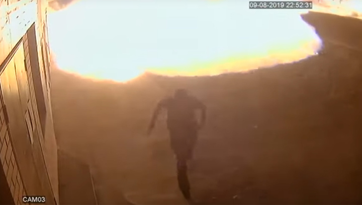 Взрыв на ингушской газовой заправке попал на видео