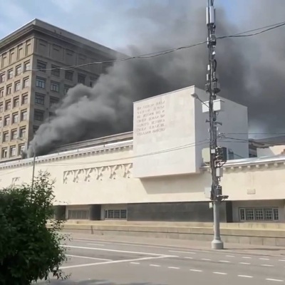 Пожар в военной академии в центре Москвы потушен Пожар в военной академии в центре Москвы потушен