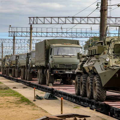 Два эшелона с военными возвращаются в Россию из Белоруссии после учений Два эшелона с военными возвращаются в Россию из Белоруссии после учений
