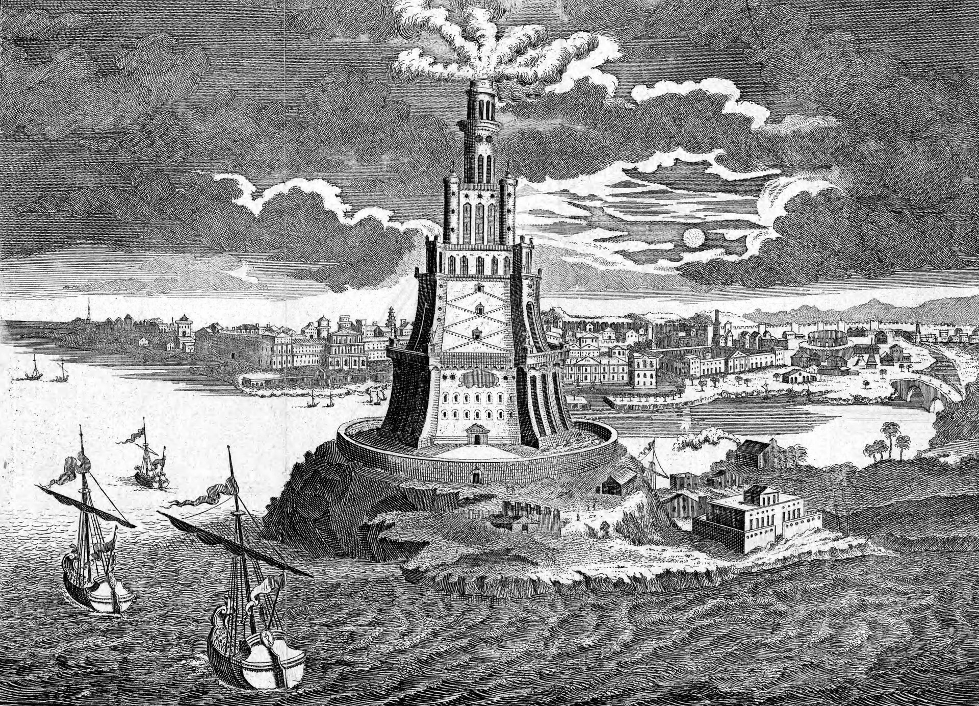 Александрия Египетская в древности гравюра