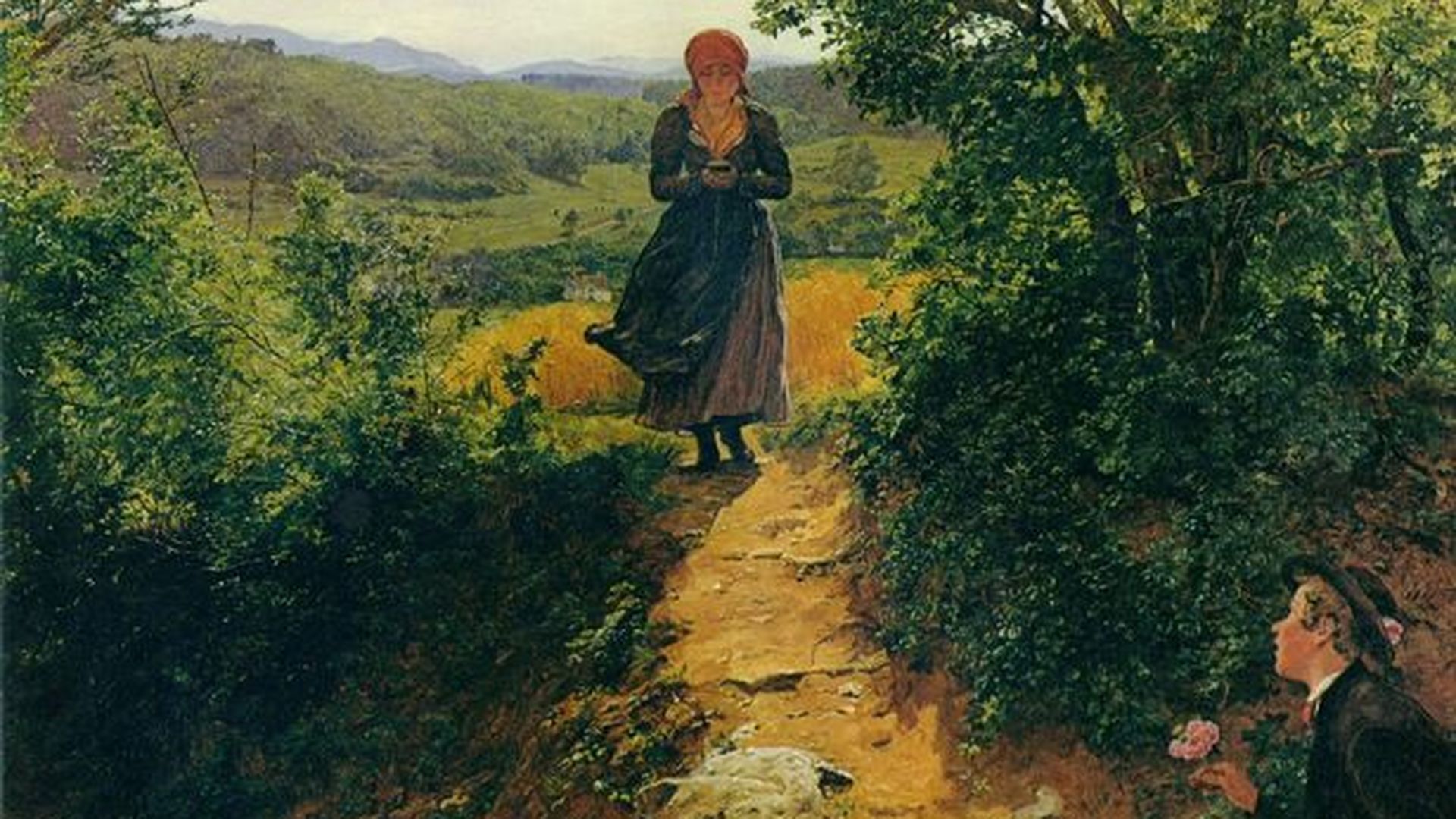 The expected woman. Ferdinand Georg Waldmüller картины.