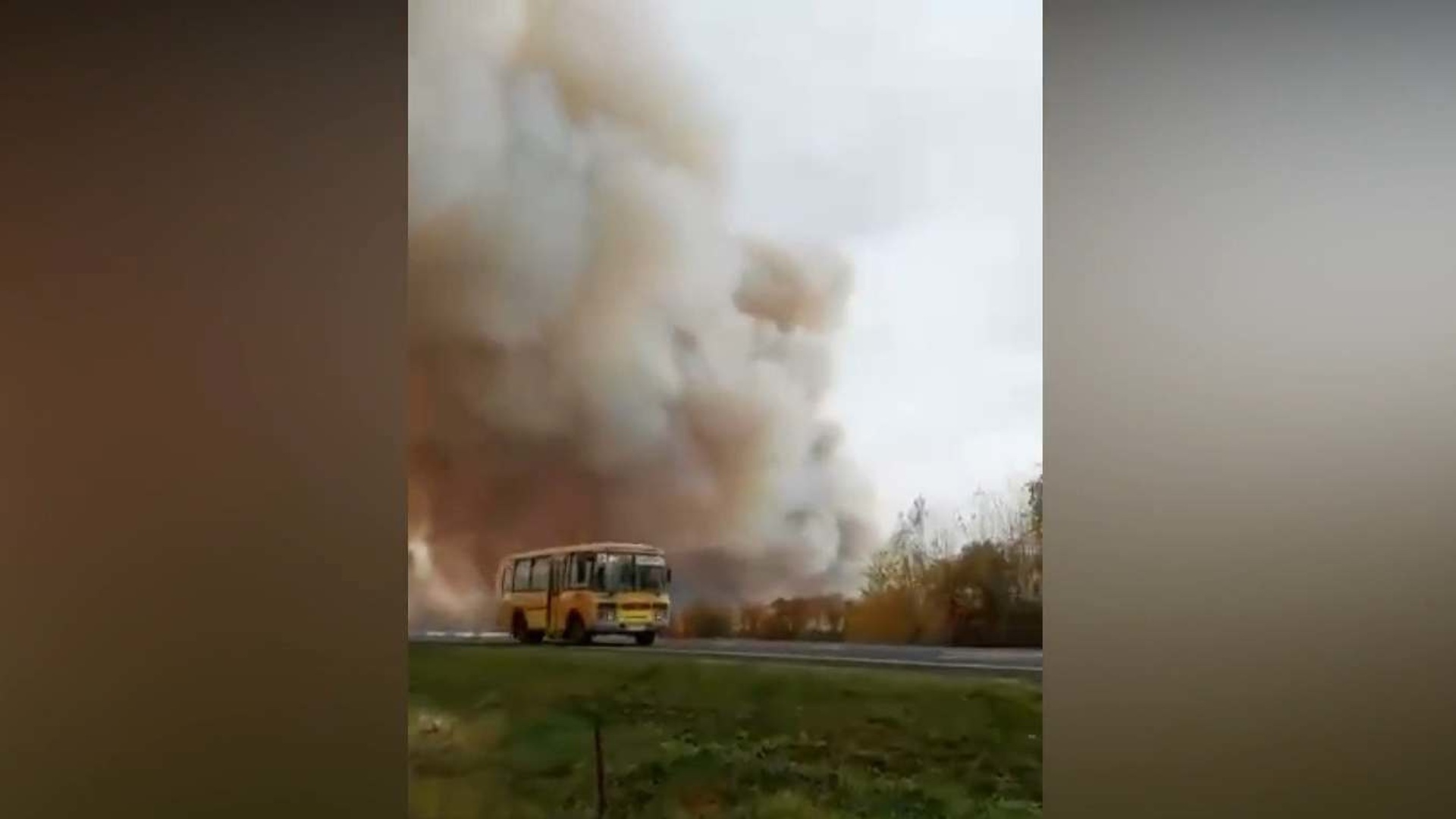 Пожар на артиллерийском складе в Рязанской