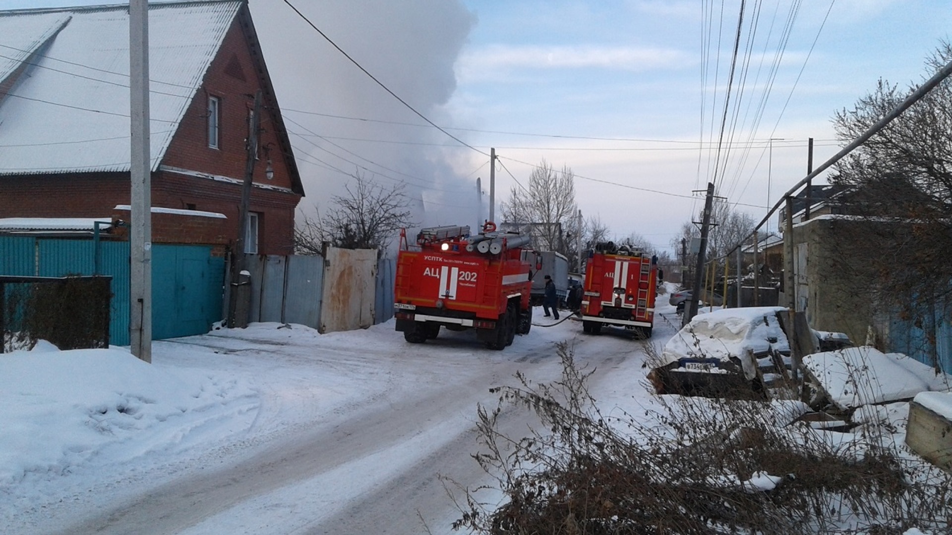 Пожар в Октябрьском районе