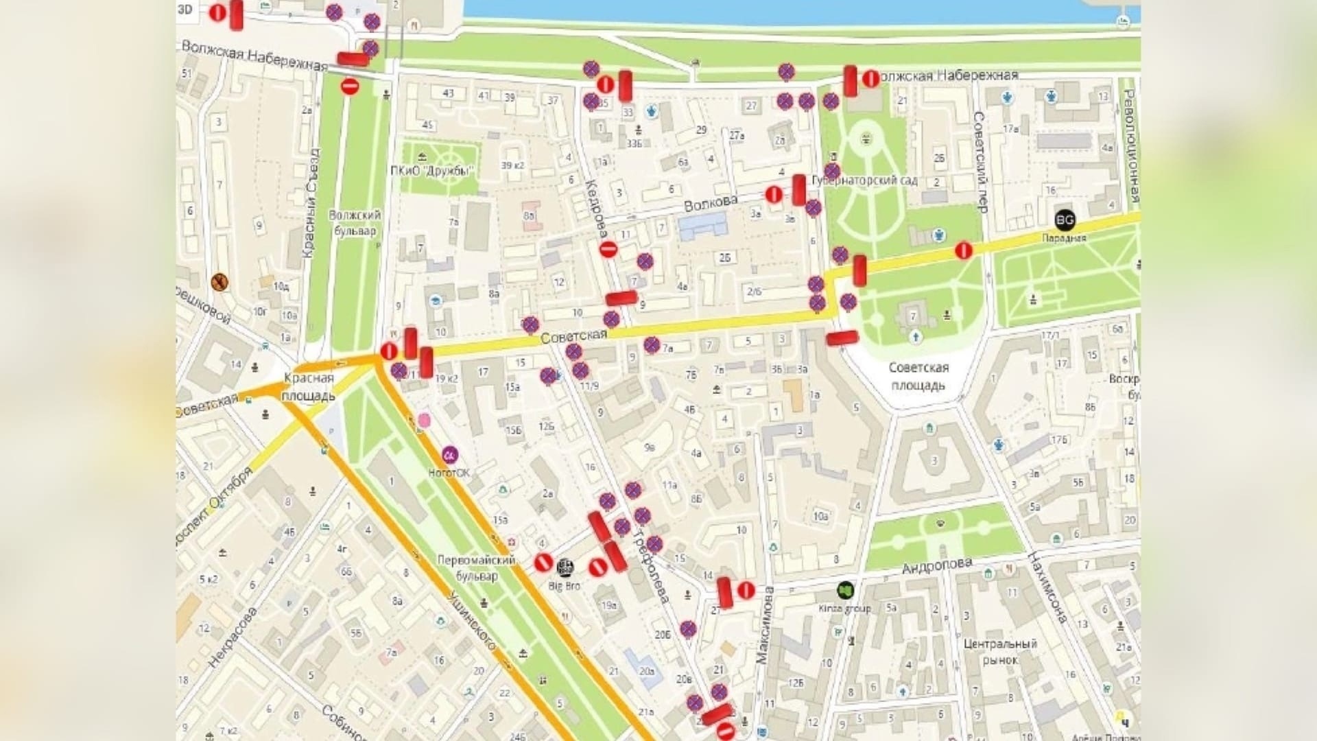 Ярославль советская площадь на карте. Перекрыто движение. Перекрытие дорог в Ярославле сегодня. Ширина улиц в центре Ярославля. Улица Первомайская Ярославль остановка.