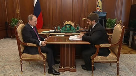 После переговоров с Эрдоганом Путин встретился с Кадыровым