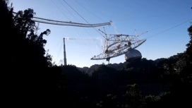 Момент обрушения телескопа "Аресибо" попал на видео