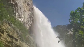 Водопад Козырек превратился в "монстра", Учан-Су достиг максимума за 50 лет