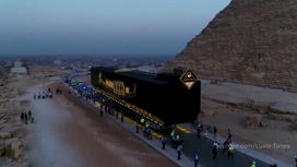 "Солнечную ладью" фараона Хеопса доставили в Большой египетский музей