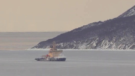 Ледокол "Москва" прибыл для работы в магаданский порт