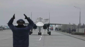 Су-34 высокоточными ракетами уничтожают военную инфраструктуру ВСУ
