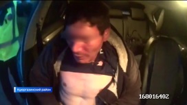 В Башкирии пьяный водитель устроил дебош в патрульном автомобиле ГИБДД