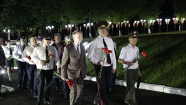 Полицейские Северной Осетии провели акцию памяти на мемориале "Барбашово поле"