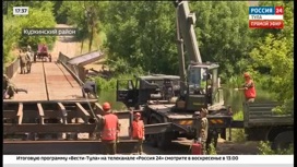 Военные строят мост в Куркинском районе под нагрузку 50 тонн