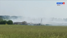 В Уржумском районе горит полигон ТБО