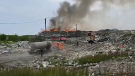 В окрестностях Норильска полыхает мусорный полигон