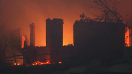 Борьба с разрушительным пожаром в Ростовской области
