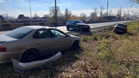 В Новосибирске три машины разбились на 1-м Мочищенском шоссе