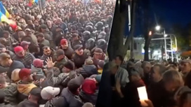 В Кишиневе начались столкновения с полицией