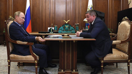 Разговор в Кремле президента Владимира Путина с губернатором Волгоградской области Андреем Бочаровым. 28 сентября 2022