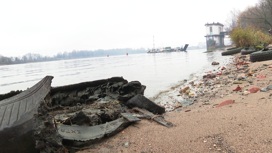В Ярославле на берегу Волги устроили свалку автомобильных покрышек
