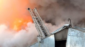 Восемь часов потребовалось пожарным, чтобы ликвидировать возгорание в Лайском Доке