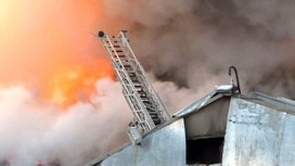 Восемь часов потребовалось пожарным, чтобы ликвидировать возгорание в Лайском Доке