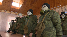Школьники на сборах по военной подготовке на базе "Юность"