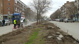 В Краснооктябрьском районе Волгограда благоустраивают пространство на улице Титова