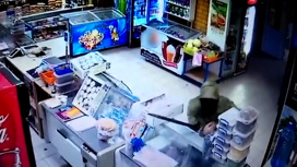 Вандал, разгромивший ломом магазин, попал на видео