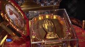 В Уфу привезли ковчег с мощами великомученика Георгия Победоносца