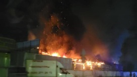 Трое погибли в ночном пожаре на складе в Подмосковье