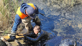 Погрузилась по горло: женщина застряла в болоте битума в Челябинской области