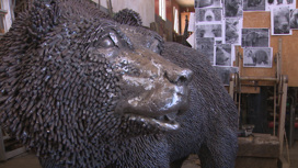 Волгоградский мастер делает из металла скульптуры лесных животных