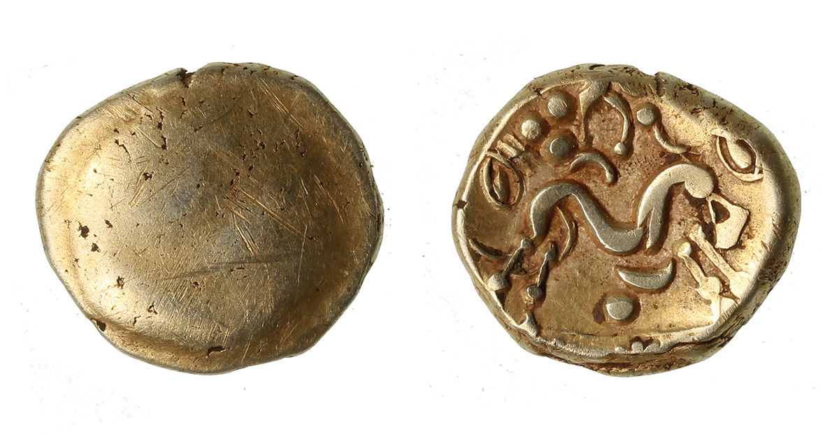 Односторонний галльский военный статер. Фото: Portable Antiquities Scheme