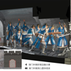 На этой иллюстрации показано, как обороняющиеся солдаты ломают стену потайного прохода изнутри.