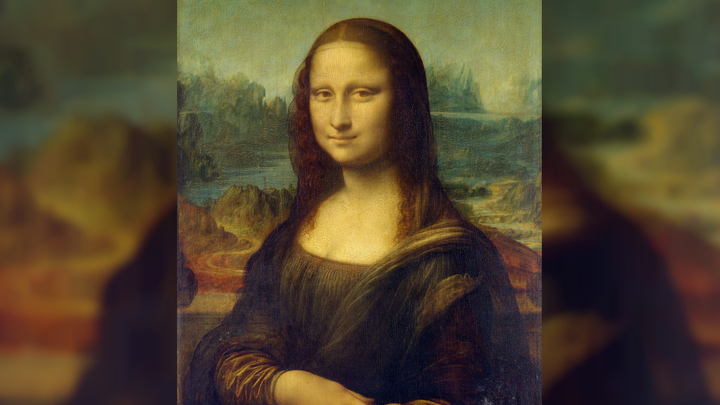 Точная фотографическая репродукция оригинальной картины Леонардо да Винчи "Мона Лиза". 