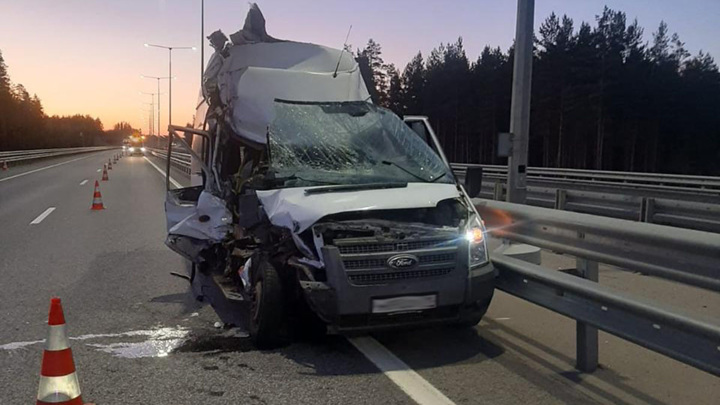 В Тверской области в результате ДТП с грузовиком пассажир фургона лишился уха