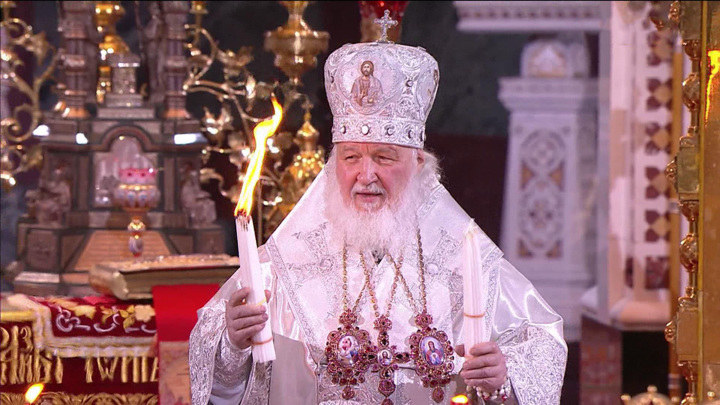 Патриарх Московский и Всея Руси Кирилл провёл в Храме Христа Спасителя праздничную службу
