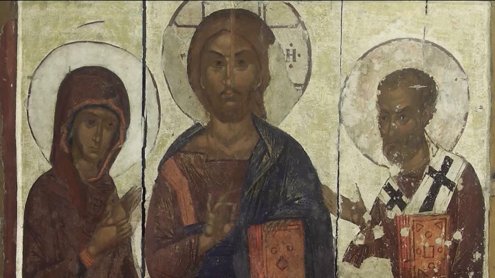 Новости культуры. Реставраторы датируют икону из храма Николая Чудотворца в Любятове XV веком