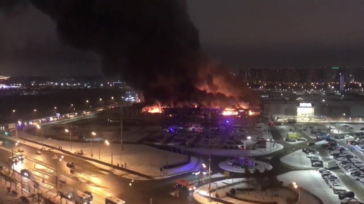 Вести-Москва. Как выглядит гипермаркет OBI в Химках после пожара