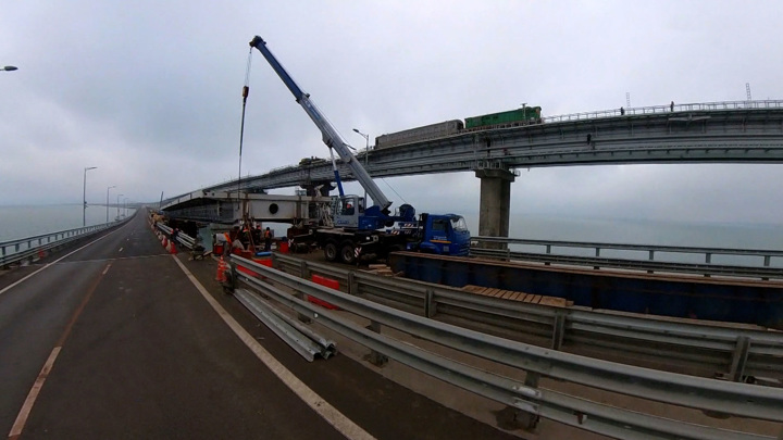 Вести в 20:00. Самая сложная и масштабная часть работ на Крымском мосту почти завершена
