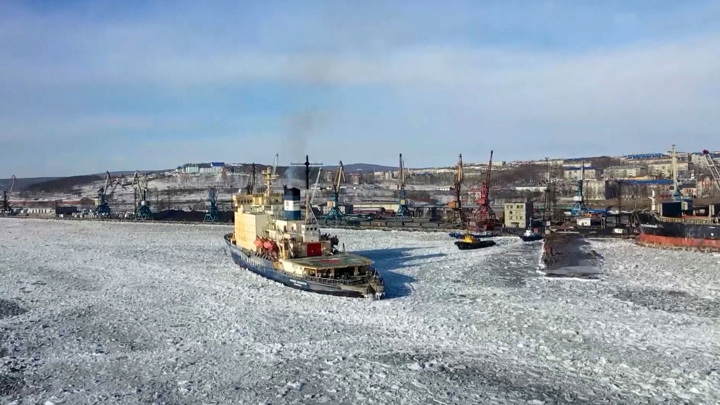 Вести в 20:00. На Дальнем Востоке из-за аномальных морозов сковало льдом порт Ванино