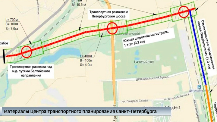 Проект широтной скоростной магистрали в спб на карте